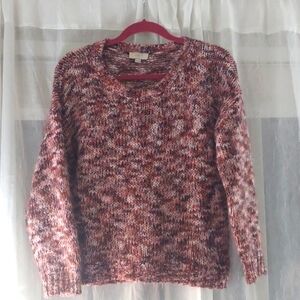 Ann Taylor Loft Multi-colored Marbeled Chunky Sweater Sz M